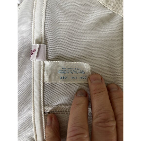 vtg fredericks of hollywood White Strapless Bustier Corset Shapewear 40c - Picture 6 of 12